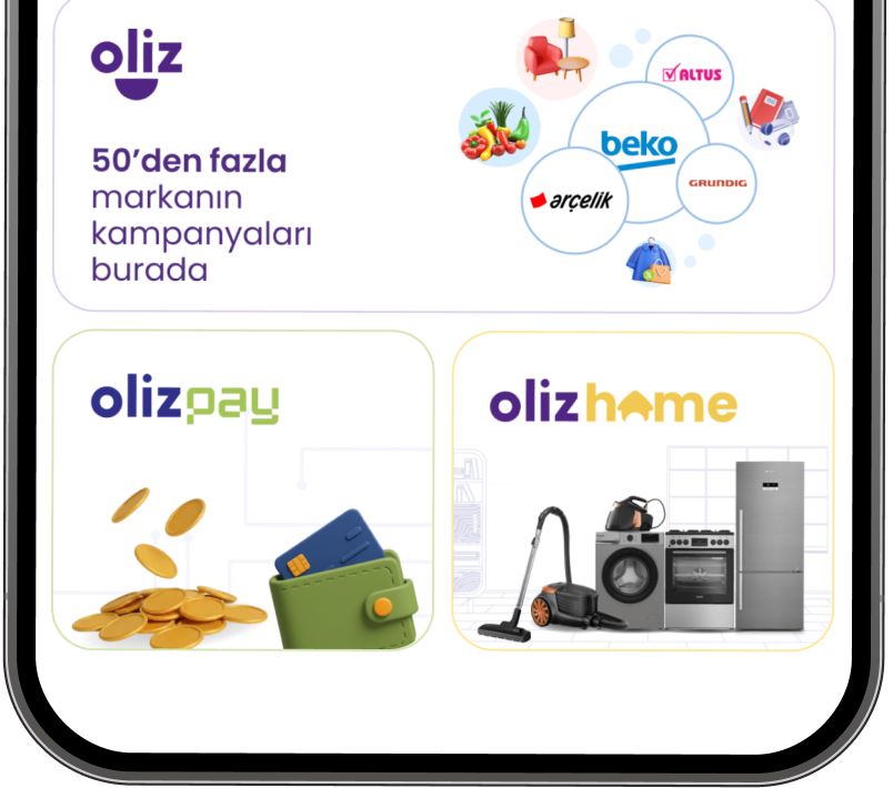Oliz uygulamasında OlizHome kısmına geç